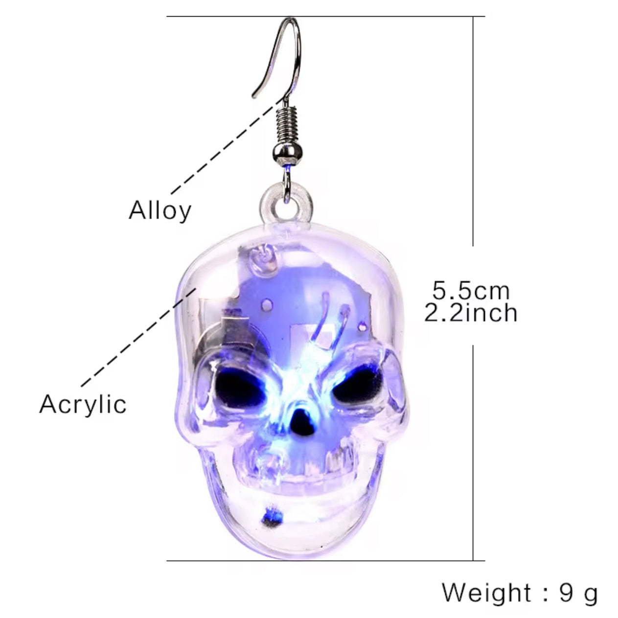 Light up Skull Earrings