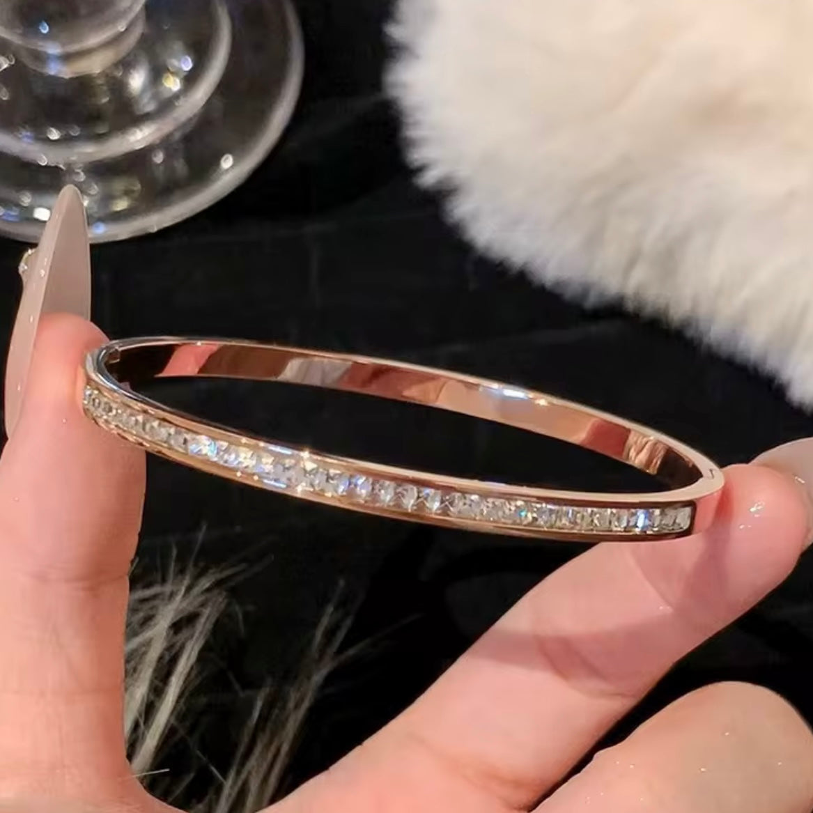 Oval Pavé Bangle