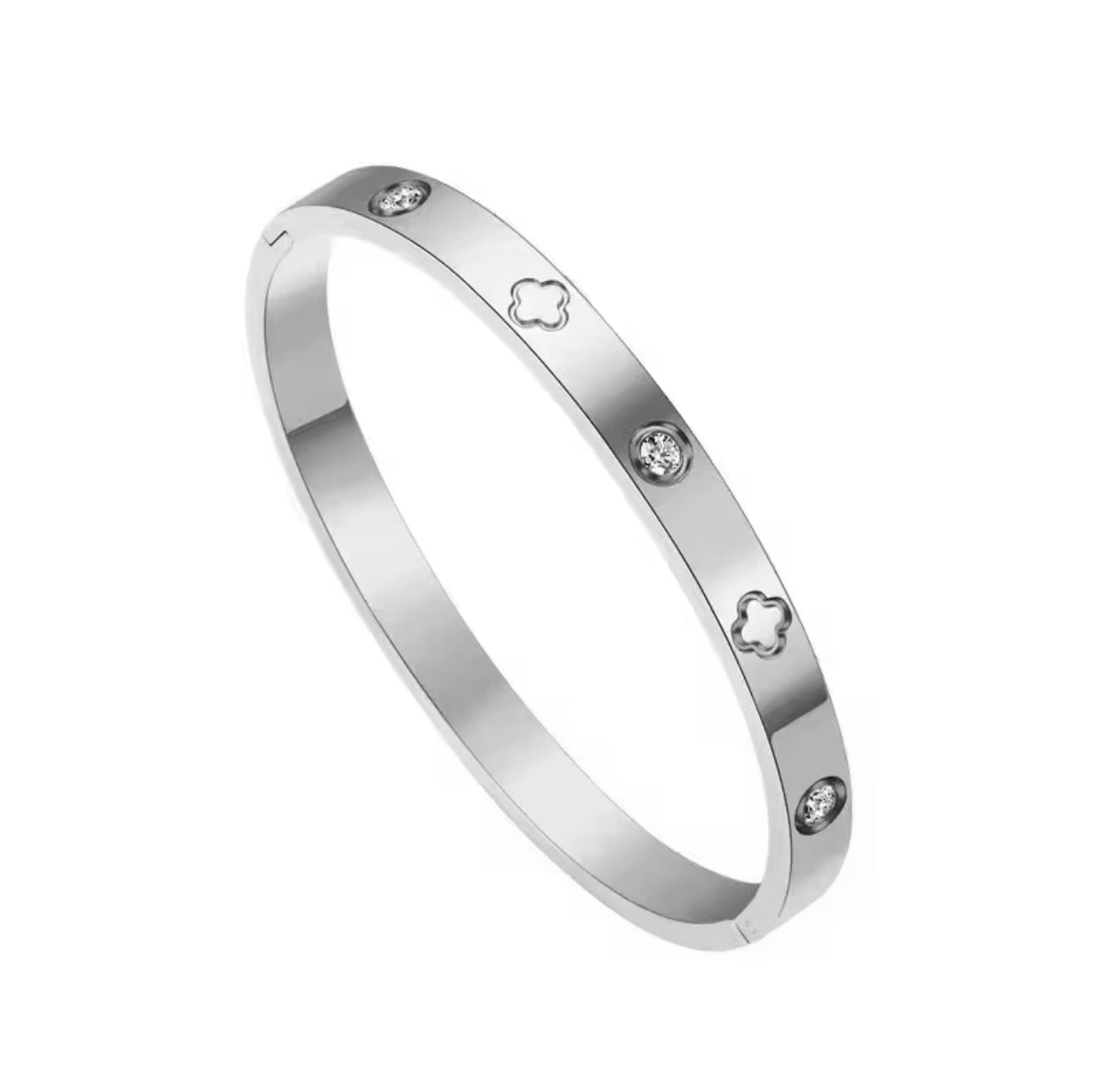 Cloverleaf Bangle Bracelet
