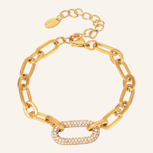 Pavé Oval Link Bracelet