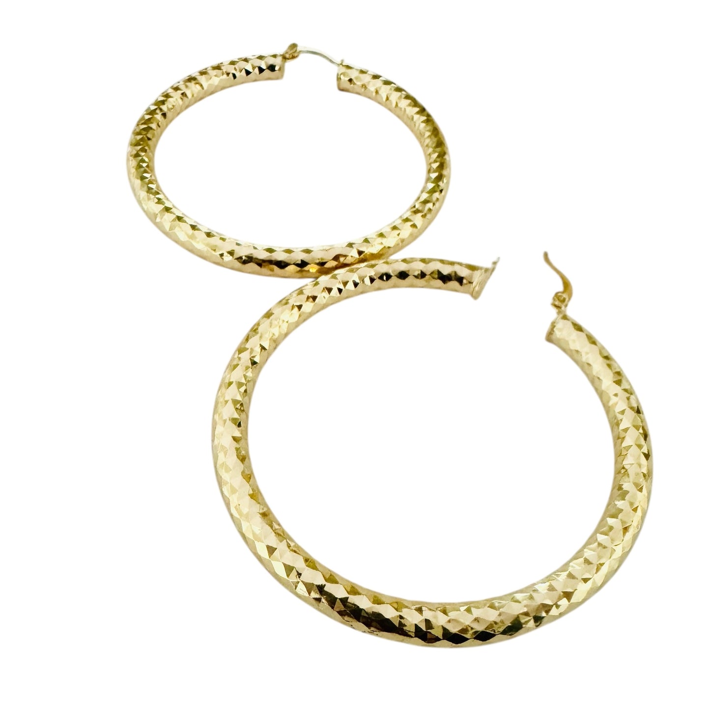 Thick Gold Hoop Earrings