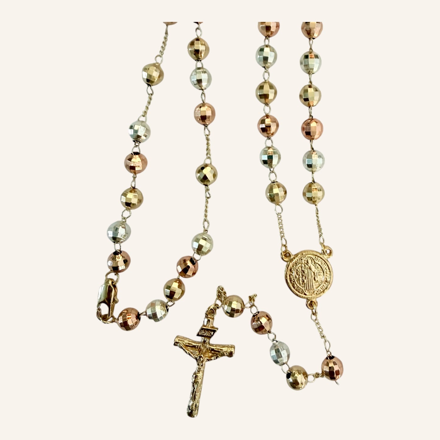 Peace Shield Rosary Necklace