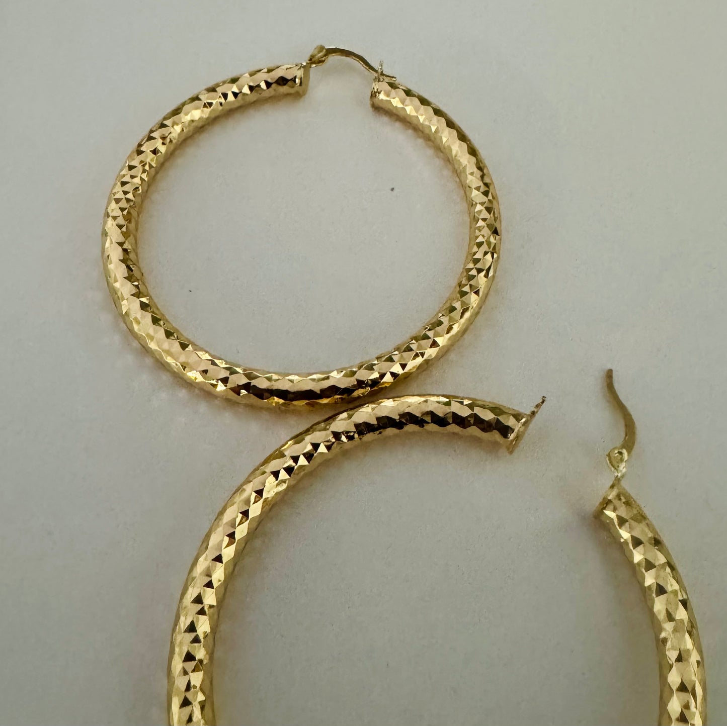 Thick Gold Hoop Earrings
