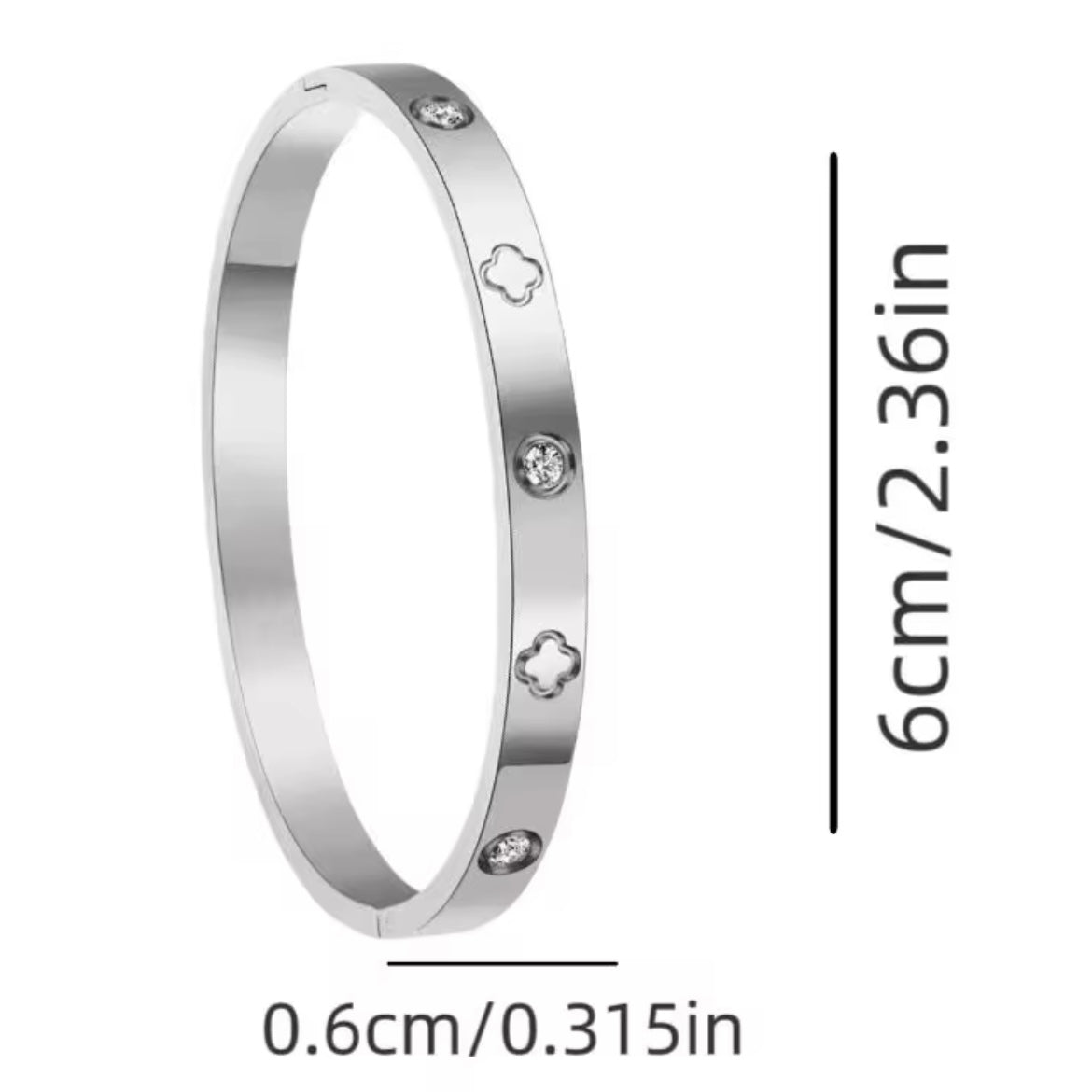 Cloverleaf Bangle Bracelet