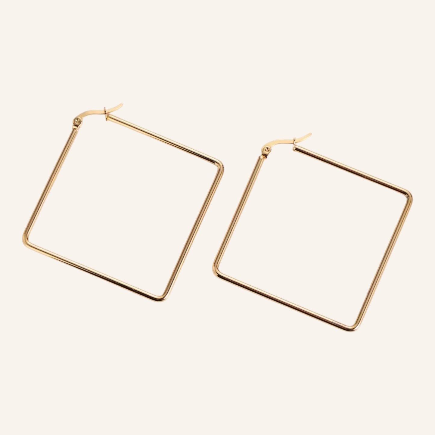 Square Glow Hoop Earrings