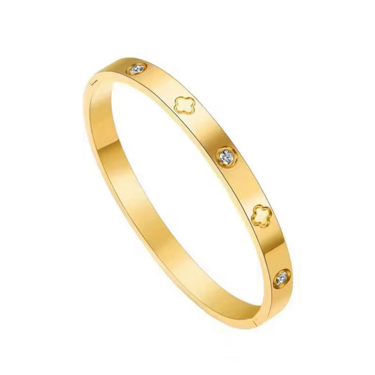 Cloverleaf Bangle Bracelet