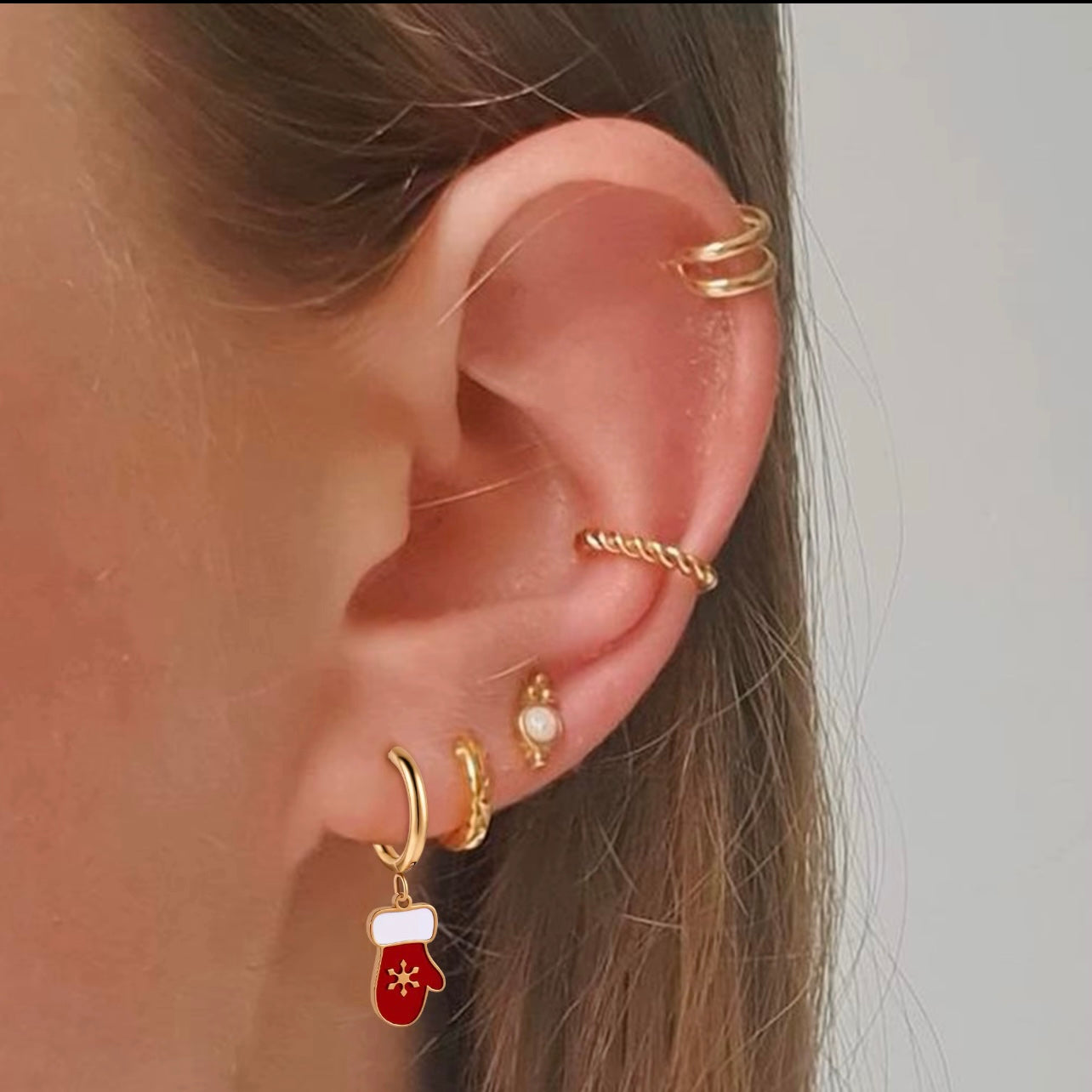 Holiday Hoop Earrings