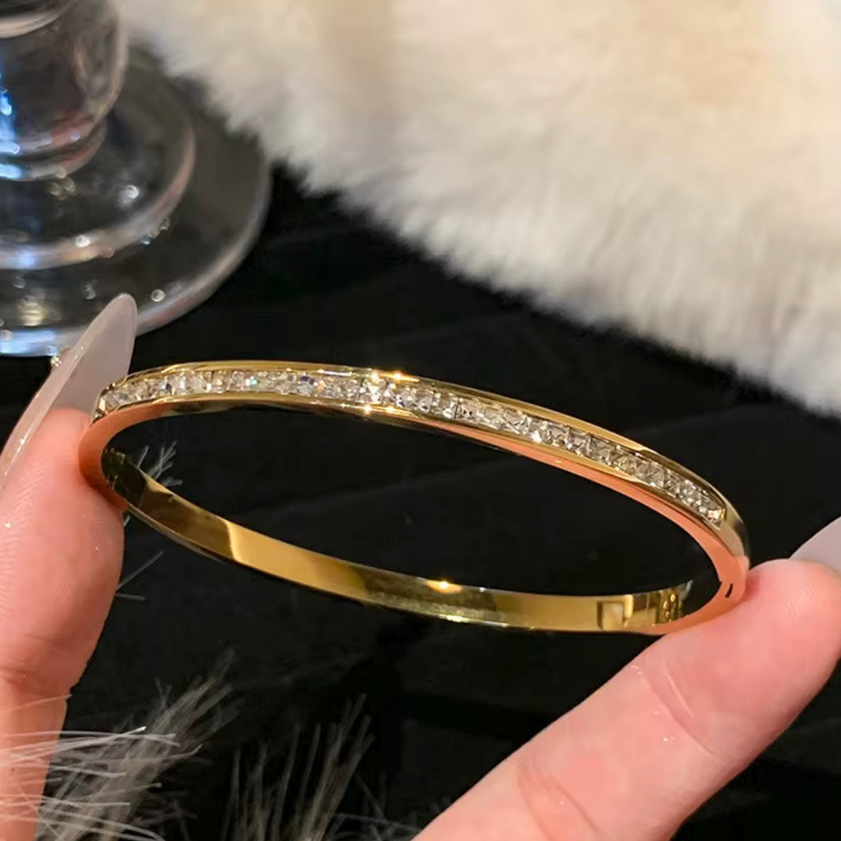 Oval Pavé Bangle