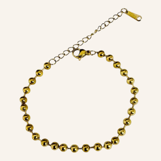 Golden Glow Bead Bracelet