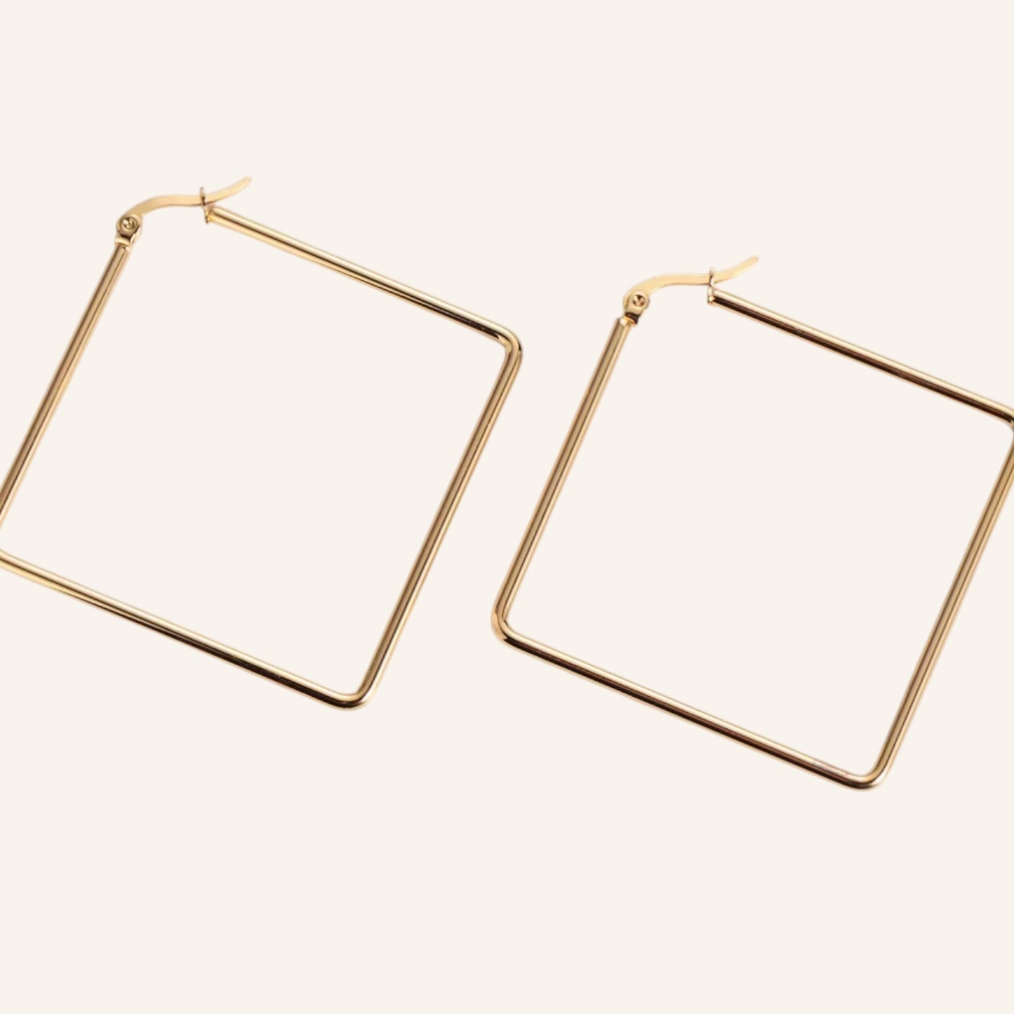 Square Glow Hoop Earrings
