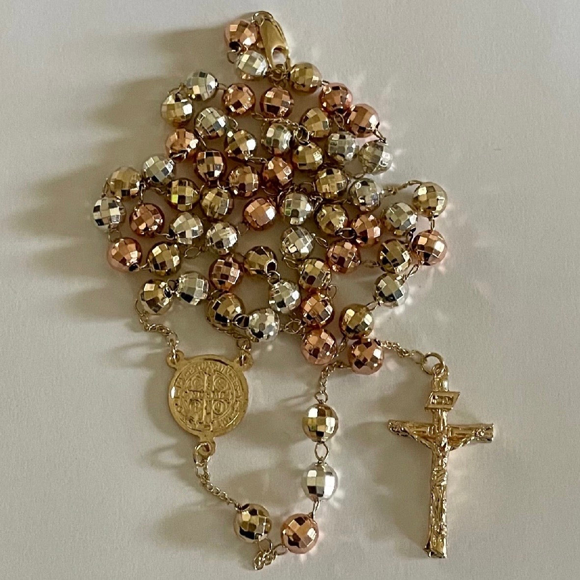 Peace Shield Rosary Necklace