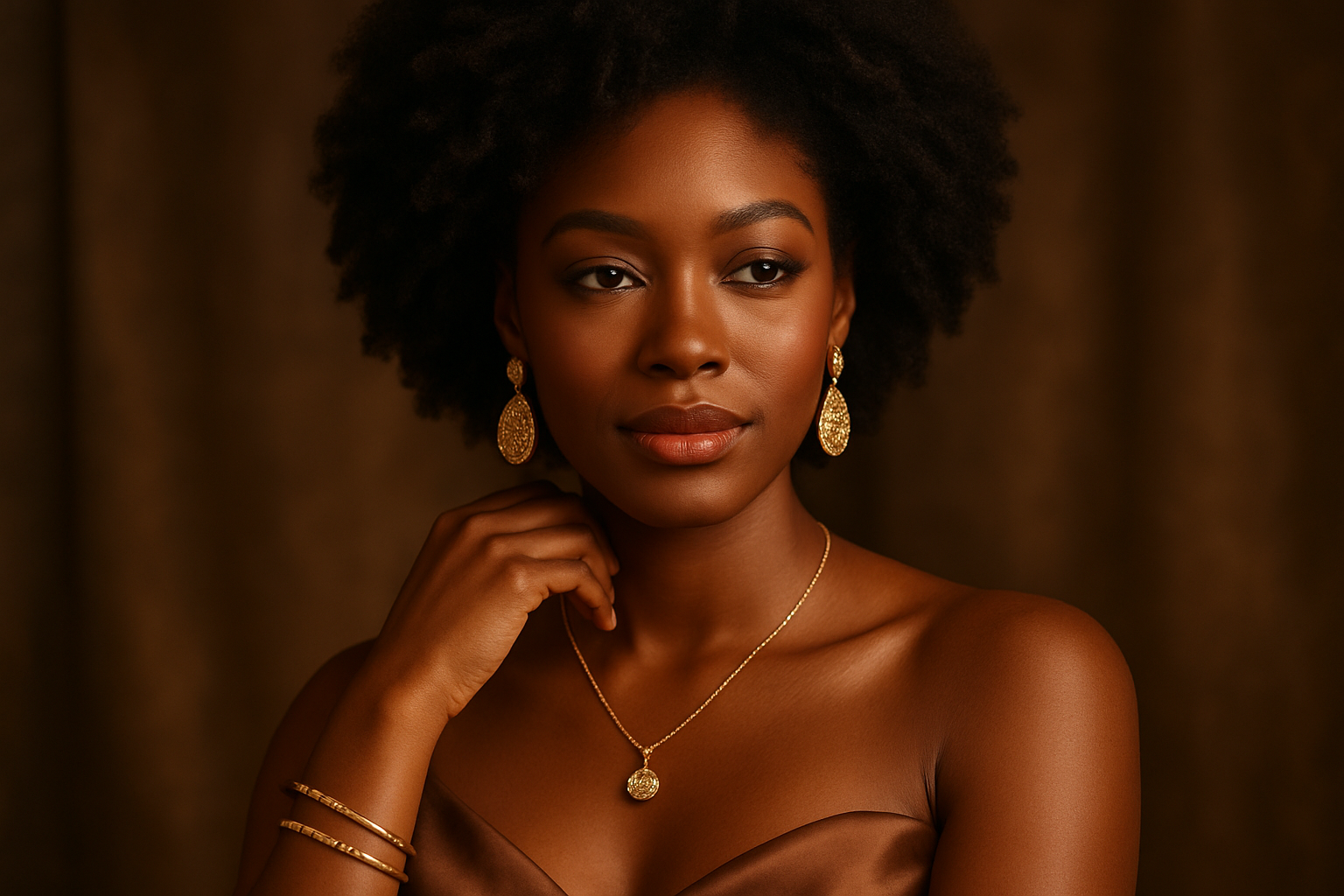 black girl with jewelry